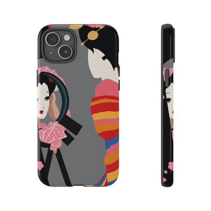 Geisha Mirror Phone Case – Elegant Reflection & Timeless Beauty