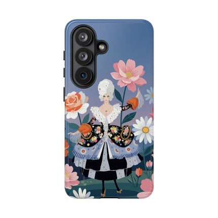 🌸🎀 The Grand Floral Promenade Phone Case – Art Deco Fashion Fantasy