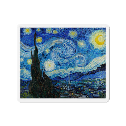 The Starry Night by Vincent Van Gogh Die-Cut Magnets (5 Sizes)