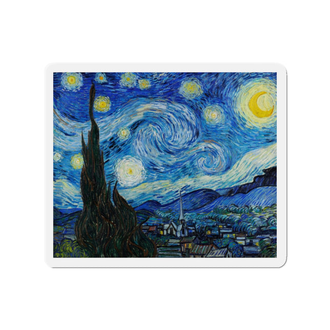 The Starry Night by Vincent Van Gogh Die-Cut Magnets (5 Sizes)