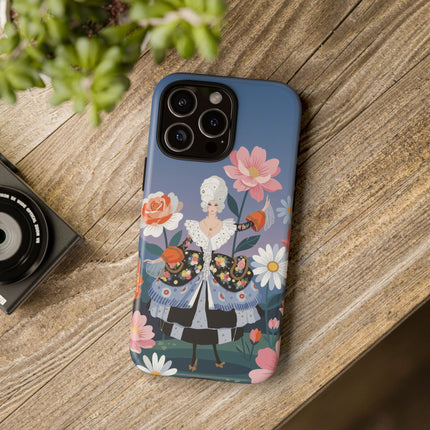 🌸🎀 The Grand Floral Promenade Phone Case – Art Deco Fashion Fantasy