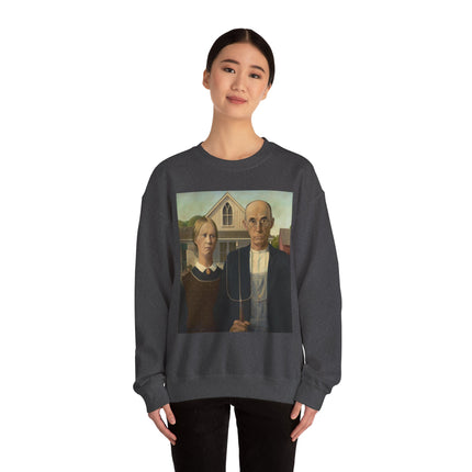 American Gothic by Grant Wood Heavy Blend™ Crewneck Sweatshirt
