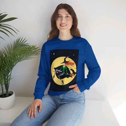 A Witch’s Moonlit Flight Unisex Heavy Blend™ Crewneck Sweatshirt