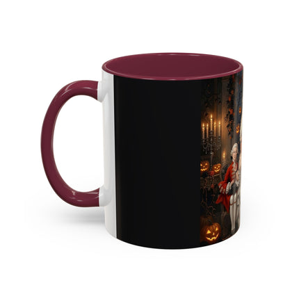 🌙🎃 The Moonlit Pumpkin Parlor Colorful Mug – Elegant Halloween Charm