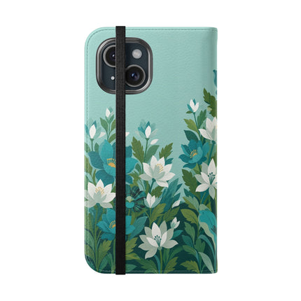 🐉🌿 The Dragon Keeper Flip Case – Art Deco Floral Fantasy