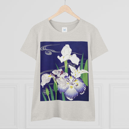 Irises by Kogyo Tsukioka Women's Midweight Cotton Tee