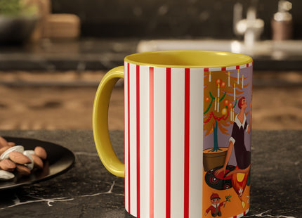 Art Deco Christmas Colorful Mugs (11oz, 15oz)