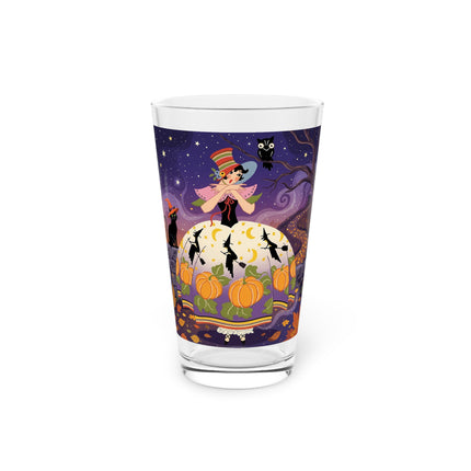 🎃🌙 The Pumpkin Moon Dress Glass, 16oz – Whimsical Halloween Fashion