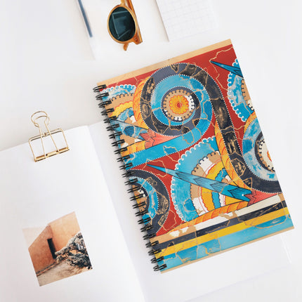 Reproduction of S-Spiral Frieze by Emile Gilliéron Spiral Notebook - Ruled Line