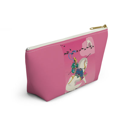 Samurai Princess on the White Steed Cosmetic Bag – Bold Fantasy & Elegant Adventure