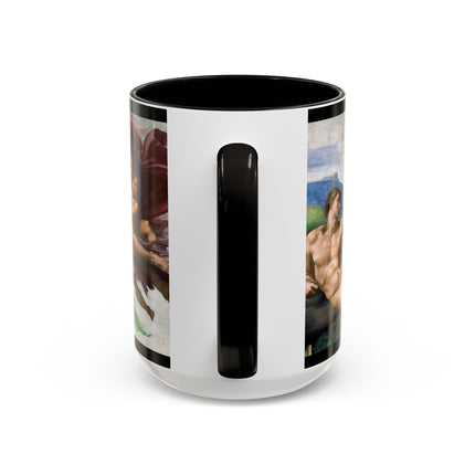 The Creation of Adam by Michelangelo Buonarroti Colorful Mugs (11oz, 15oz)
