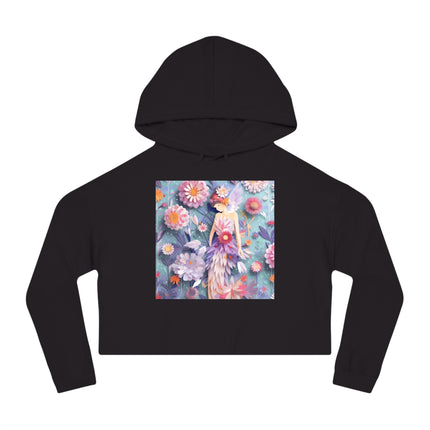 Aster Fairy Women’s Cropped Hooded Sweatshirt