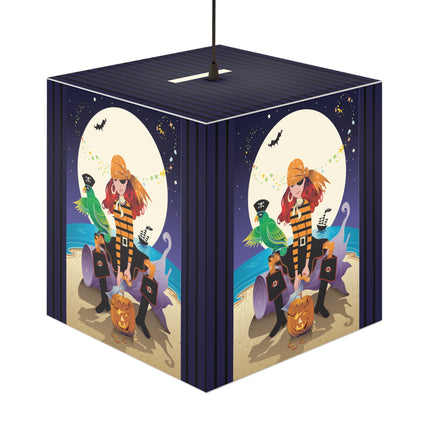 Moonlit Pirate Halloween Light Cube Lamp