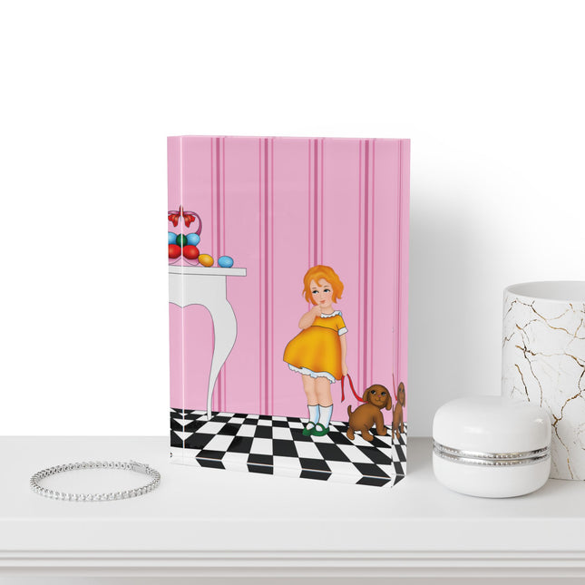 Easter Joy in Deco Hues Acrylic Art Block