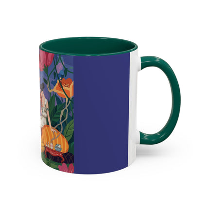 The Garden Of Quiet Reverie Colorful Mugs – Art Deco Botanical Serenity