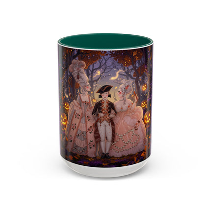 🎃🌙 The Midnight Court Of Pumpkin Grove Colorful Mug – Elegant Halloween Masquerade