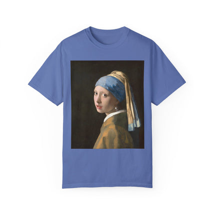 Girl with a Pearl Earring by Johannes Vermeer Unisex Garment-Dyed T-shirt