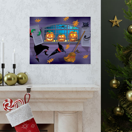 Whimsical Halloween Mischief Matte Horizontal Posters