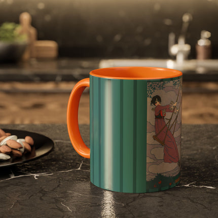 La balançoire by Georges Lepape Colorful Mugs (11oz, 15oz)