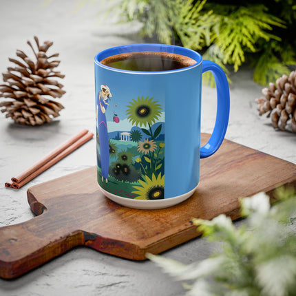 The Secret Language Of Flowers Colorful Mugs – Art Deco Botanical Elegance