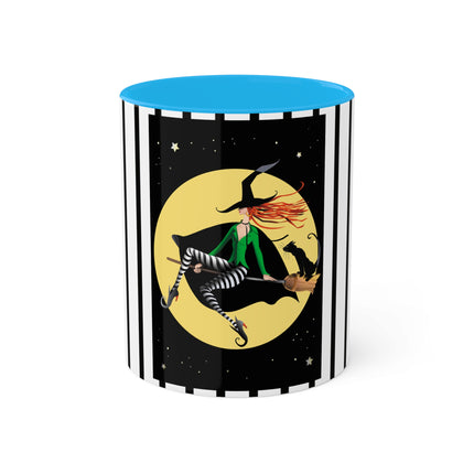 A Witch’s Moonlit Flight Colorful Mugs, 11oz
