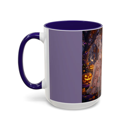 🎃🌙 The Midnight Court Of Pumpkin Grove Colorful Mug – Elegant Halloween Masquerade