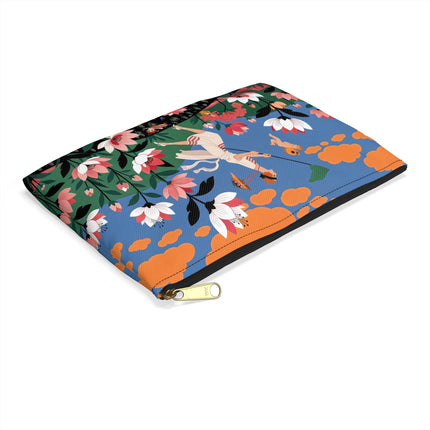 🪁🌺 The Lady Of The Flying Garden Accessory Pouch – Art Deco Floral Fantasy