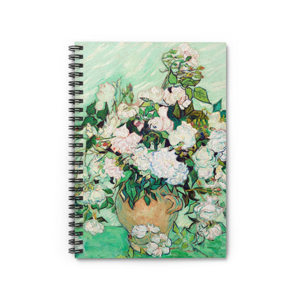 Roses by Vincent Van Gogh Spiral Notebook - Ruled Line