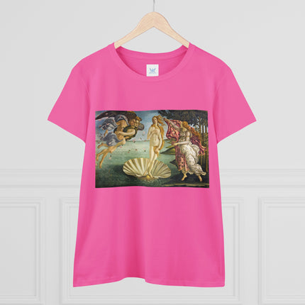 Birth of Venus by Sandro Botticelli Women's Midweight Cotton Tee