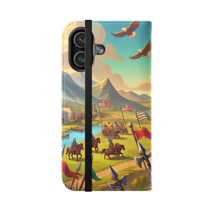 🦅⚔️ Watchful Guardian Flip Case – Courage, Leadership & Noble Adventure
