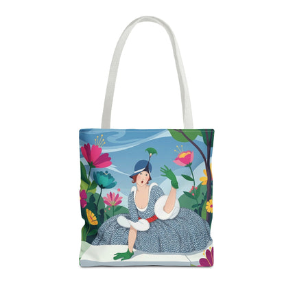 🌺🦚 The Lady Of The Peacock Garden Tote Bag – Art Deco Floral Fashion