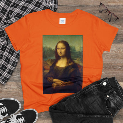 Mona Lisa by Leonardo da Vinci Women's Midweight Cotton Tee