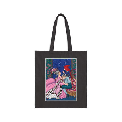 The Jealous Parrot by George Barbier Cotton Canvas Tote Bag