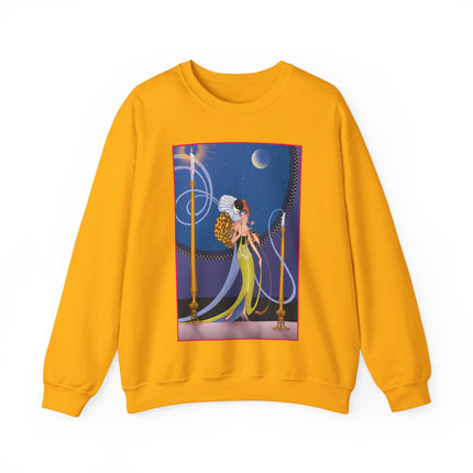 Smoke and Secrets: A Glamorous Encounter in Prohibition Era Heavy Blend™ Crewneck Sweatshirt