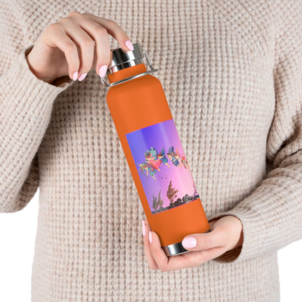 Fairies, Pixies, and Petals in Twilight's Embrace Copper Vacuum Insulated Bottle, 22 oz