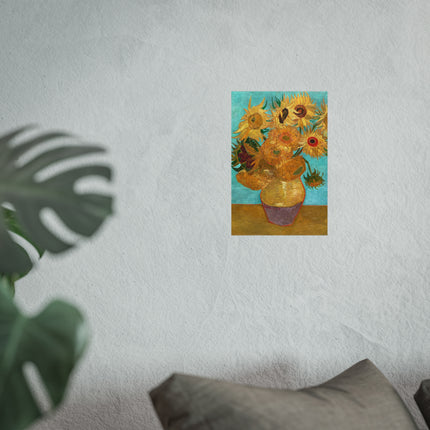 Vase with Twelve Sunflowers by Vincent Van Gogh Fine Art Posters