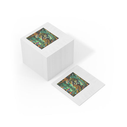 Silent Stripes White Coined Napkins