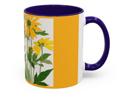 Clerodendrum & Rudbeckia Flower by Tanigami Kônan Colorful Mugs (11oz, 15oz)