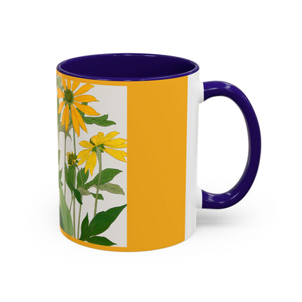 Clerodendrum & Rudbeckia Flower by Tanigami Kônan Colorful Mugs (11oz, 15oz)