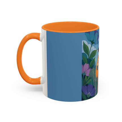 The Lady And The Sea Breeze Colorful Mugs – Art Deco Coastal Serenity