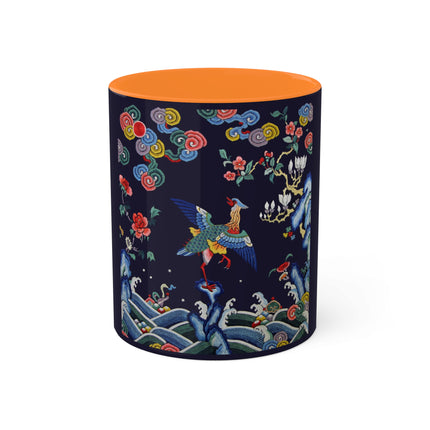 Rank Badge with Mandarin Duck Colorful Mugs, 11oz