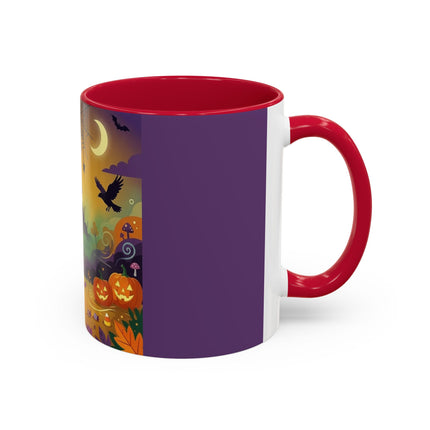 🌙🎃 The Scarecrow Of Haunted Hollow Colorful Mug – Whimsical Halloween Mystery