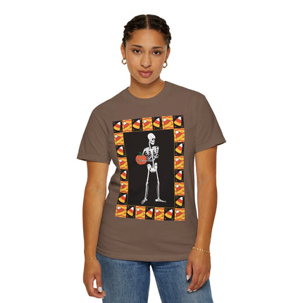 Candy Corn Skeleton Unisex Garment-Dyed T-shirt