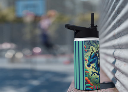 Mystic Guardian of the Sky Stainless Steel Water Bottle, Standard Lid
