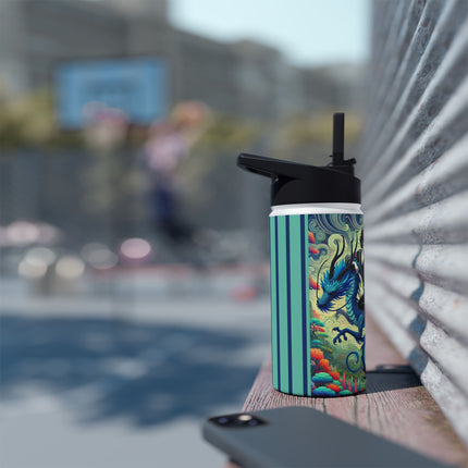 Mystic Guardian of the Sky Stainless Steel Water Bottle, Standard Lid