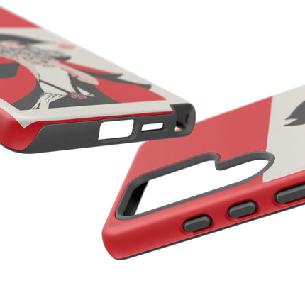 Crimson Masquerade Phone Case – Dramatic Grace & Bold Elegance