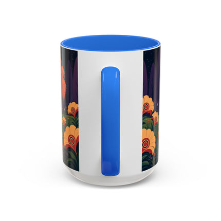 🌙🌼 The Moonlit Floral Dancer Colorful Mug – Art Deco Garden Fantasy