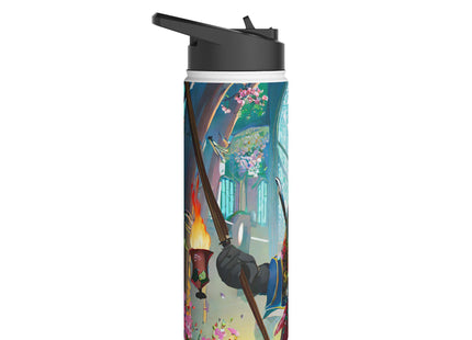 Cyberpunk Leopard Stainless Steel Water Bottle