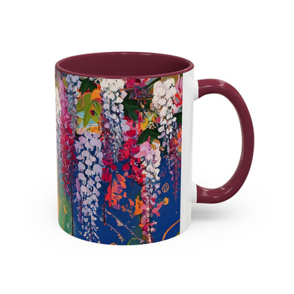 Golden Wisteria Elegance Colorful Mugs (11oz, 15oz)