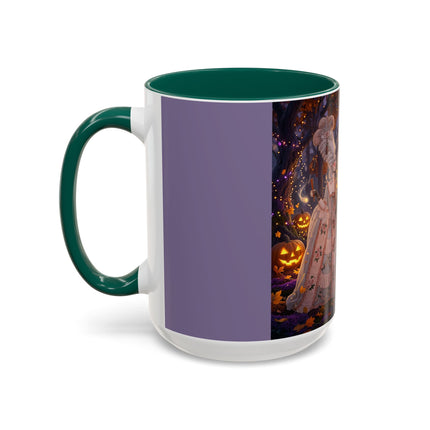 🎃🌙 The Midnight Court Of Pumpkin Grove Colorful Mug – Elegant Halloween Masquerade